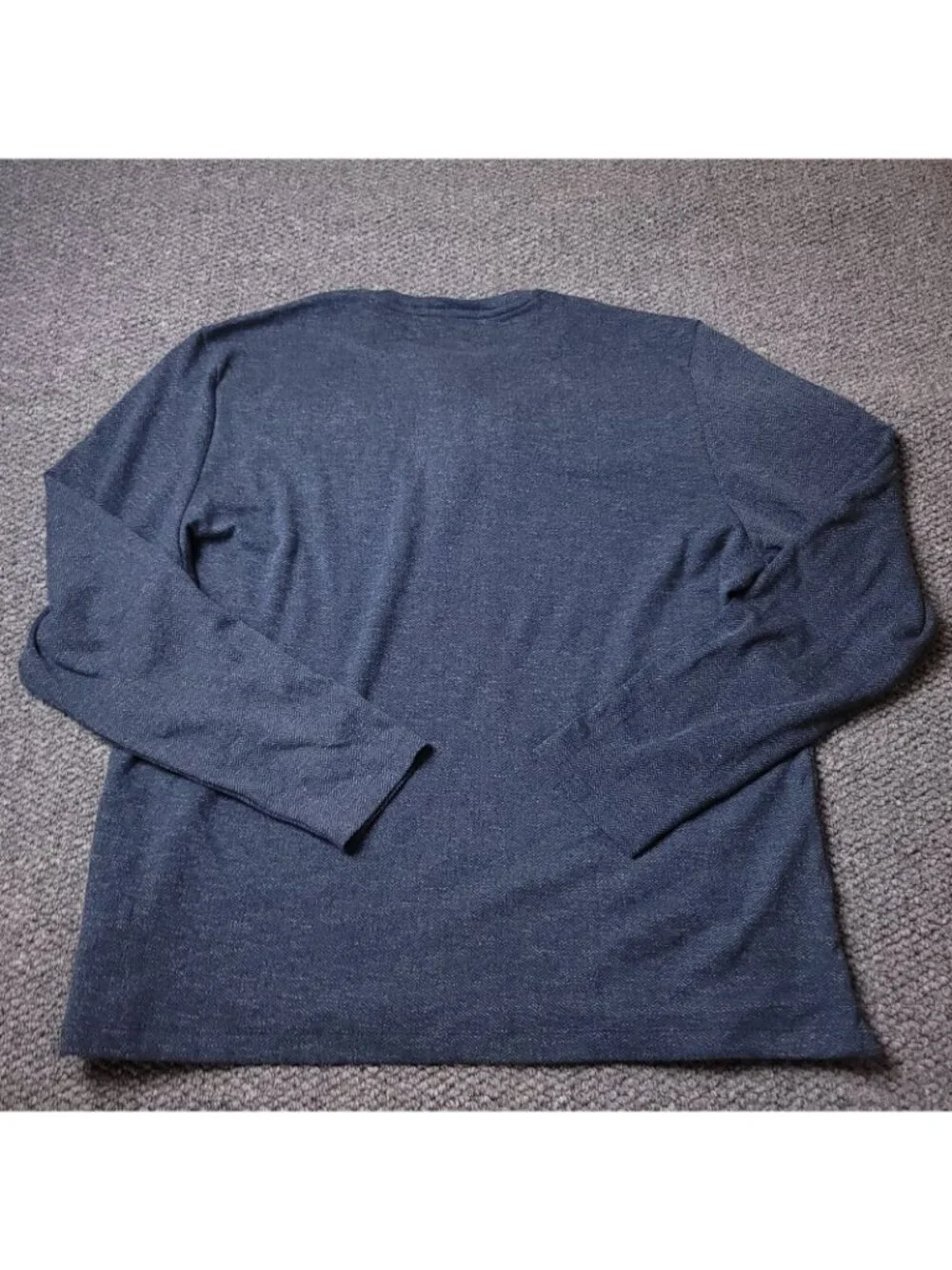 UNTUCKit Harrow Henley Shirt Mens 2XL  Blue Button Long Sleeve Cotton Polyester